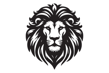 lion head silhouette vector illustration