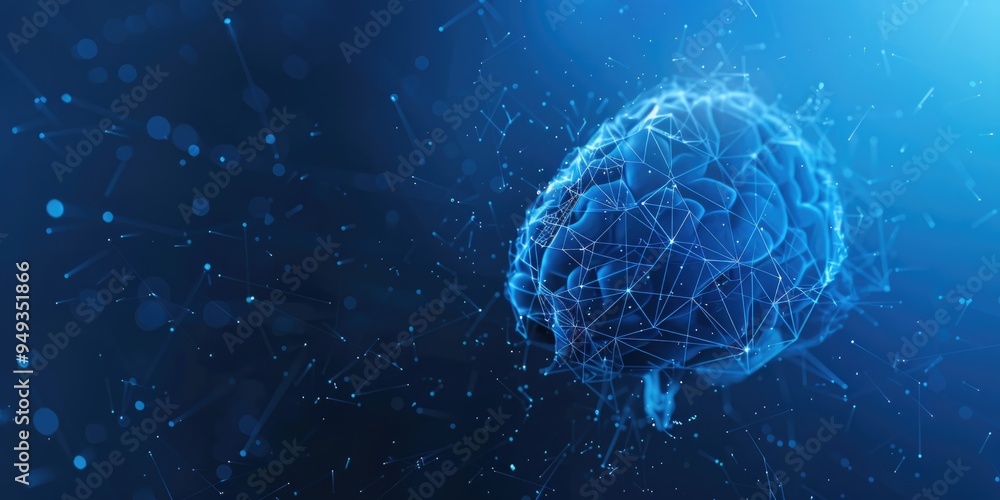 Poster an illustration of the human brain's structure and function