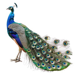 Obraz premium peacock on white background