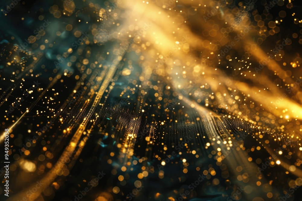 Fototapete a blurred image of a gold and black background, suitable for use in various design projects