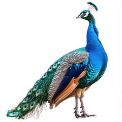 Obraz premium peacock on white background