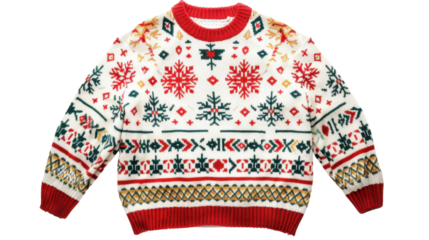 Ugly sweater Christman New Year isolated on white background