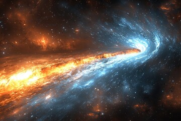 Obraz premium Awe inspiring cosmic nebula with swirling gases and glowing stars