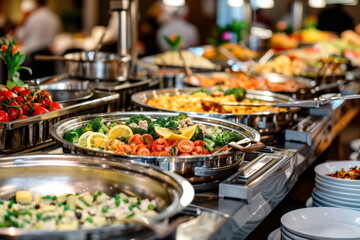 Buffet food catering food party at restaurant