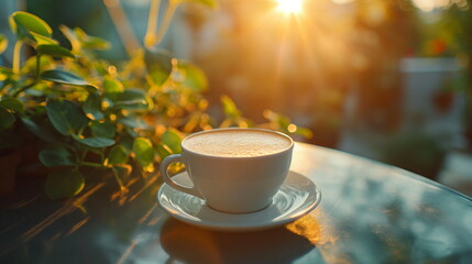 a cup of hot coffee