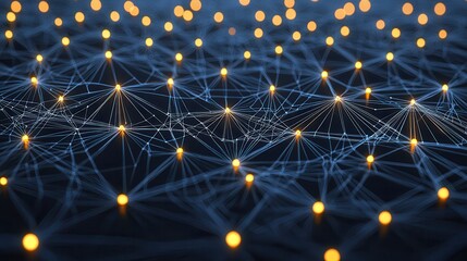 Fototapeta premium Abstract Network Connections Futuristic Technology Background