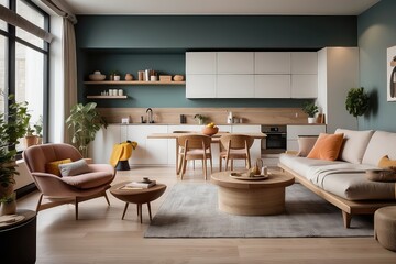 modern kitchen interior, modern room