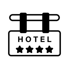Hotel Sign Solid Black