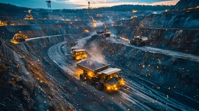 Automated IoT powered systems streamlining the processing of precious metals like gold silver and platinum in a modern mining facility optimizing efficiency and productivity