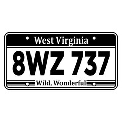 West Virginia Licence Plate