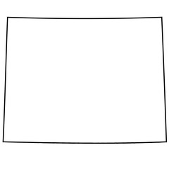 Obraz premium Wyoming Outline
