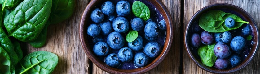 Energizing Blueberry Spinach Smoothie with Flaxseeds - Brain-Boosting Vibrant Health Drink