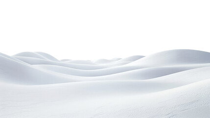 Snow landscape isolated on white background