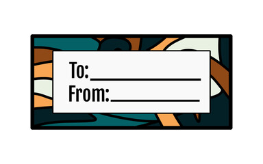 Gift Label tag Template With to and for space design