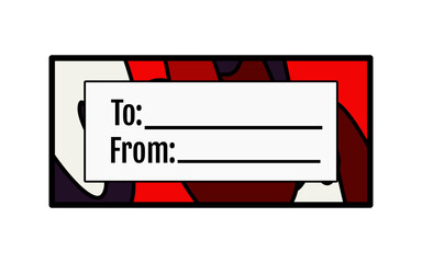 Gift Label tag Template With to and for space design