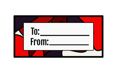 Gift Label tag Template With to and for space design