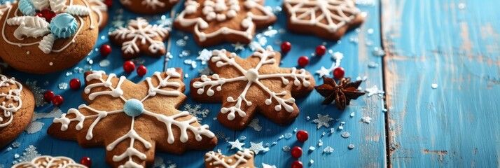 Christmas Gingerbread Cookies Header, banner