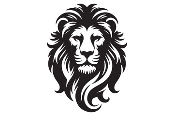 lion head silhouette vector illustration