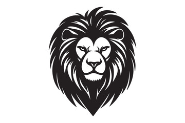 lion head silhouette vector illustration