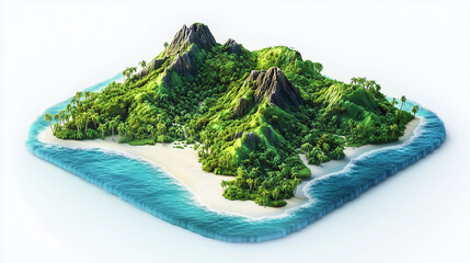 Tropical island land space