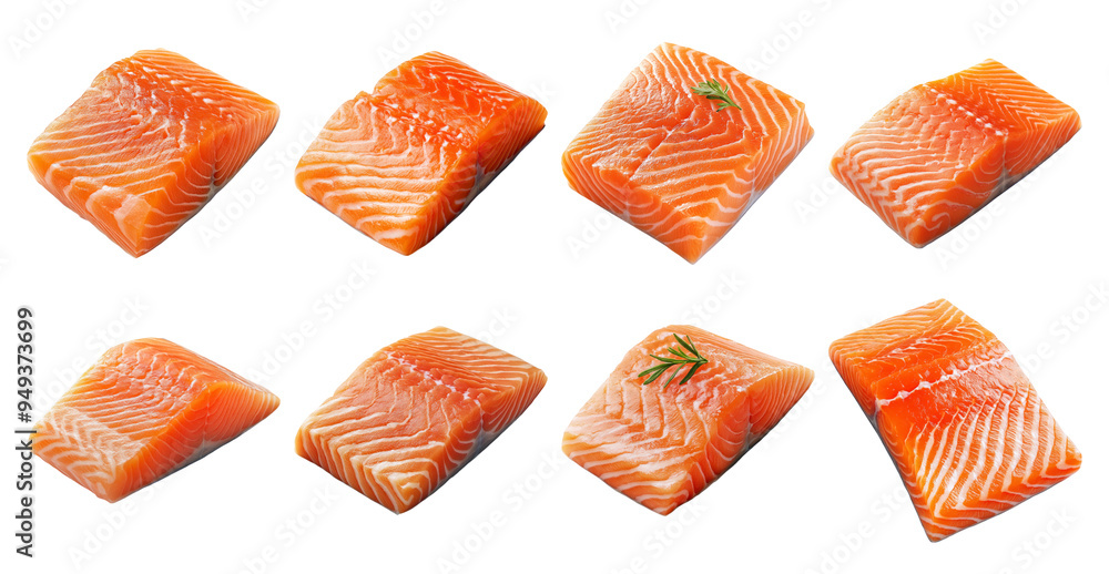 Wall mural Fresh Salmon Fillets: A Culinary Delight