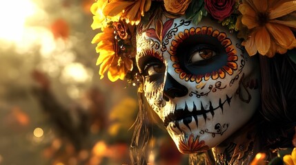 Día de Muertos background wallpaper: