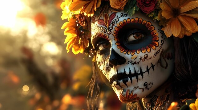D&iacute;a de Muertos background wallpaper: