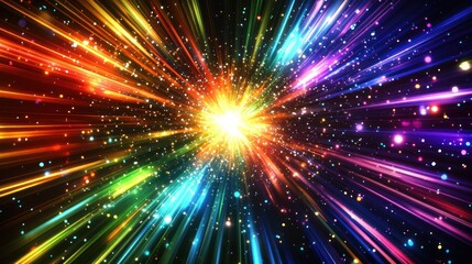 Fototapeta premium Abstract Light Rays and Stars