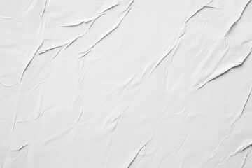 Obraz premium Glued white paper texture with wrinkles. Abstract template background.