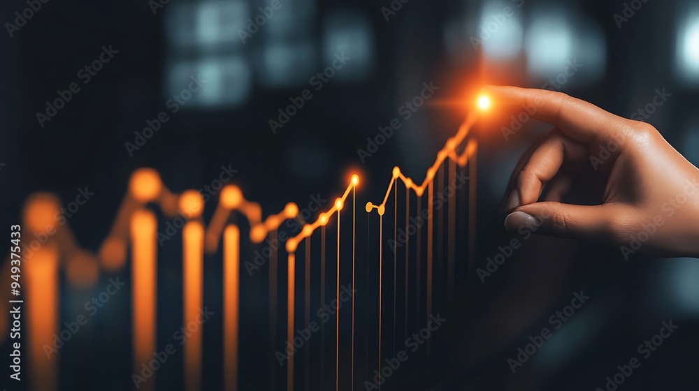 Poster exploring the future of business growth through innovative data visualization