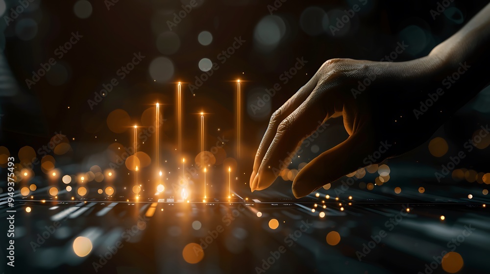 Poster exploring the future of business growth through innovative data visualization