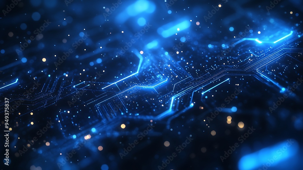 Aufkleber unveiling the depths of digital technology with intricate circuit patterns