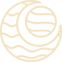 Simple Moon Vector Illustration