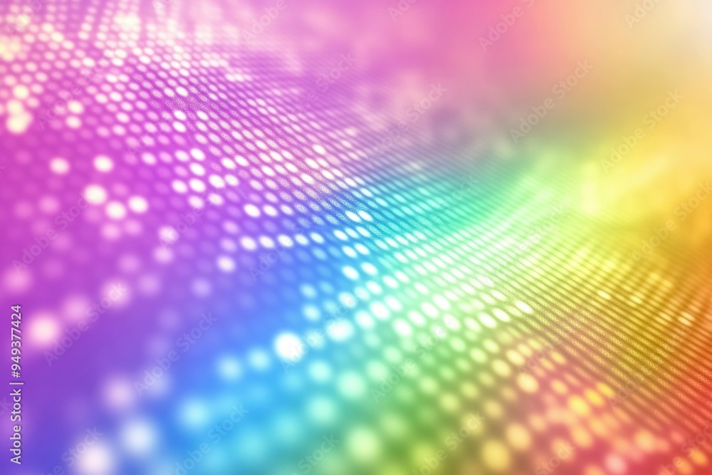 Poster Abstract Rainbow Gradient with Defocused Circular Lights