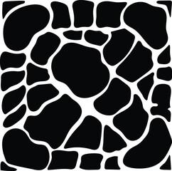Crocodile skin pattern textrure vector in black and white