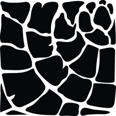 Crocodile skin pattern textrure vector in black and white