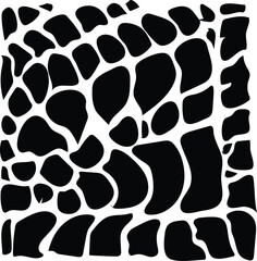 Crocodile skin pattern textrure vector in black and white