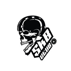 Skateboard Logo Vector. Skateboard Sticker Illustration design vector