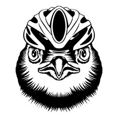 Eagle In Bike Helmet