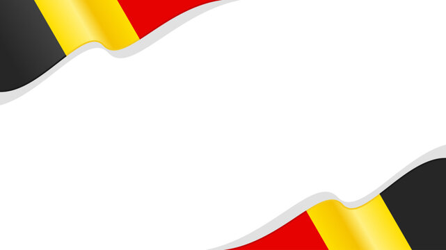 wavy belgium flag vector background with copy space for text. belgium national day