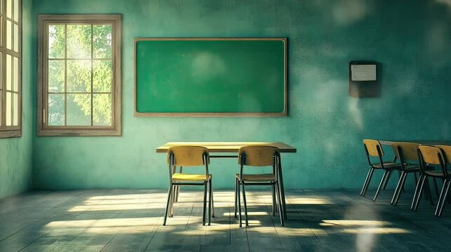 classroom in the school