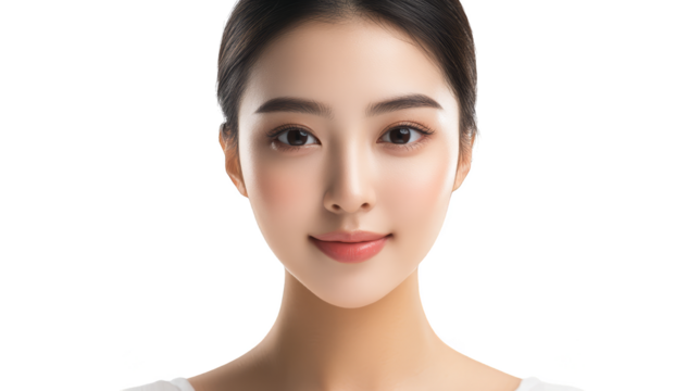 Beautiful Young Woman with Perfect Skin and Makeup