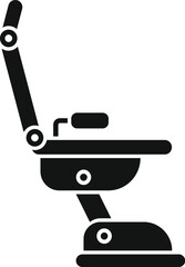 Black silhouette of an adjustable massage table, commonly found in spas and wellness centers, conveying a sense of tranquility and relaxation