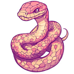 Fototapeta premium Snake Cartoon Style 