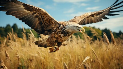Fototapeta premium Buteo eagle in Flight