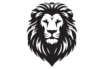 lion head silhouette vector illustration