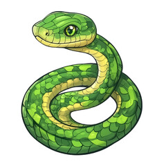 Snake Cartoon Style 