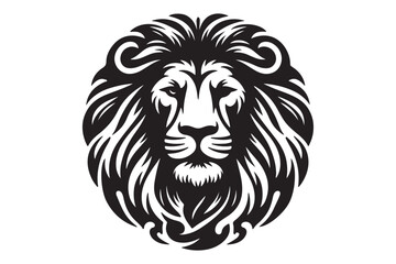 lion head silhouette vector illustration