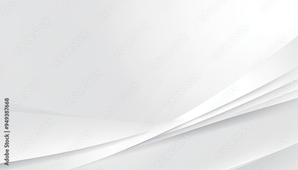 Aufkleber abstract geometric curved wavy background with white flowing lines, digital future technology abstra