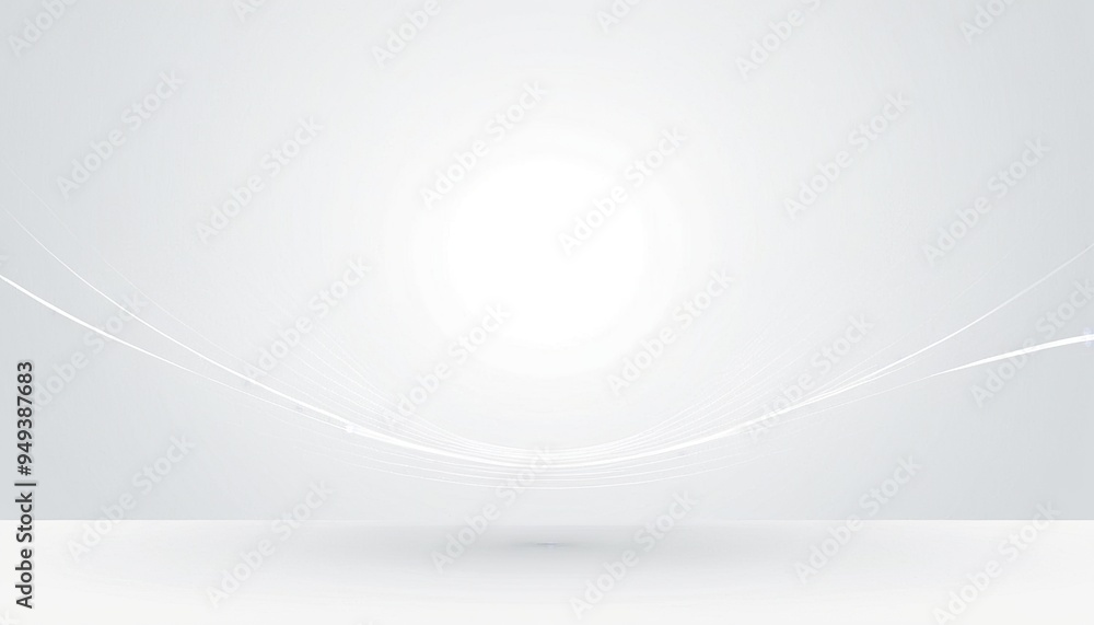 Poster abstract geometric curved wavy background with white flowing lines, digital future technology abstra